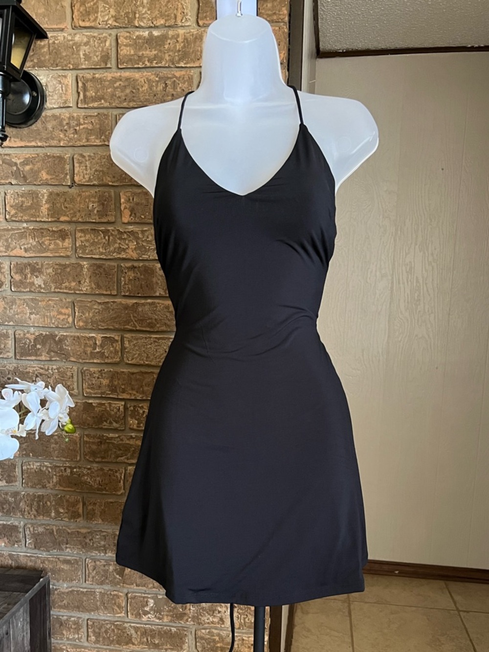 Black Spaghetti Strap Mini Dress